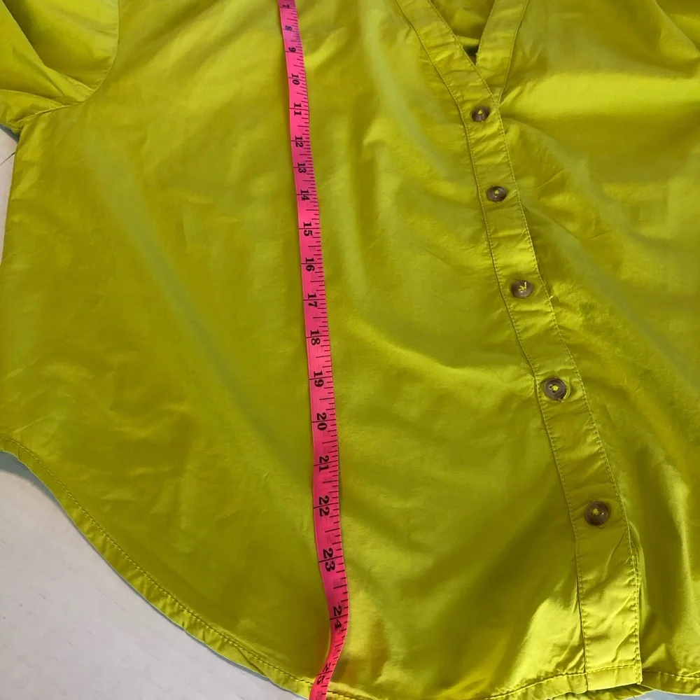 Anthropologie Pilcro Poet Sleeve Gathered Long Sleeve 100% Cotton Blouse. Medium - Picture 16 of 17